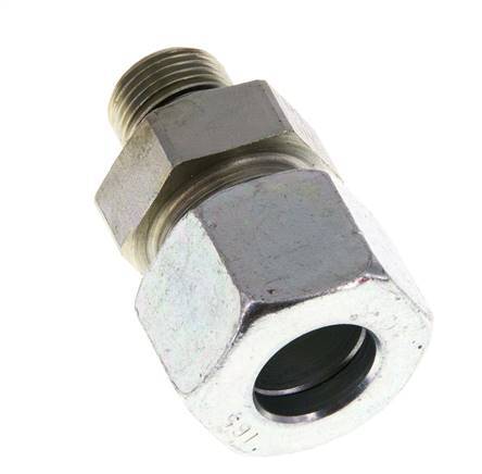 G 3/8'' Male x 16S Zinc plated Steel Straight Cutting Ring with FKM Seal 400 Bar DIN 2353
