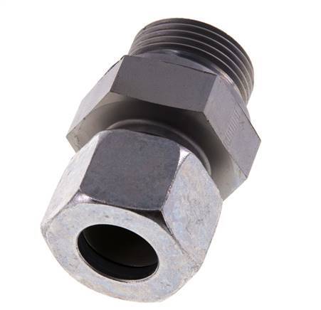 G 1'' Male x 20S Zinc plated Steel Straight Cutting Ring with FKM Seal 400 Bar DIN 2353