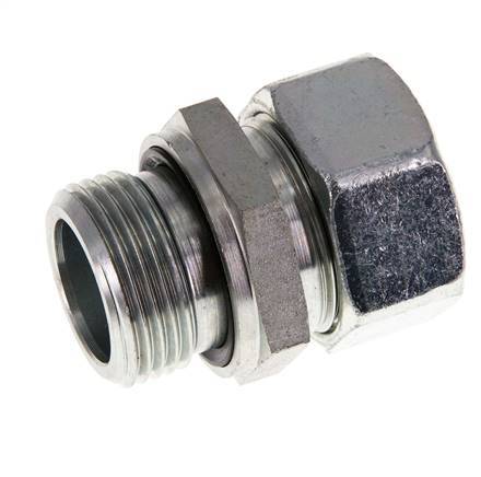 G 1'' Male x 28L Zinc plated Steel Straight Cutting Ring with FKM Seal 160 Bar DIN 2353