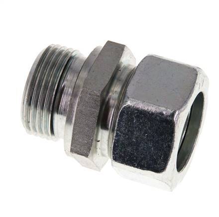 G 1'' Male x 28L Zinc plated Steel Straight Cutting Ring with FKM Seal 160 Bar DIN 2353