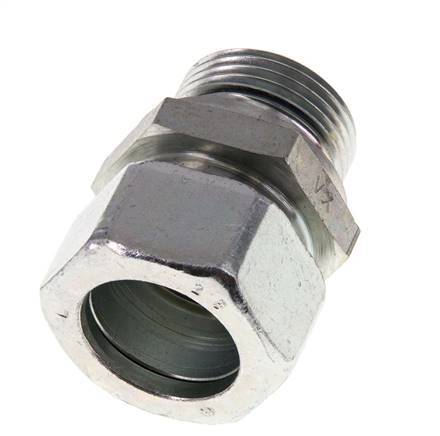 G 1'' Male x 28L Zinc plated Steel Straight Cutting Ring with FKM Seal 160 Bar DIN 2353