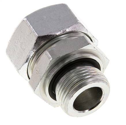G 1'' Male x 35L Zinc plated Steel Straight Cutting Ring with FKM Seal 160 Bar DIN 2353