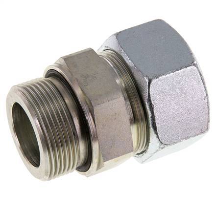 G 1 1/2'' Male x 38S Zinc plated Steel Straight Cutting Ring with FKM Seal 315 Bar DIN 2353