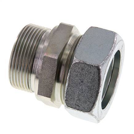 G 1 1/2'' Male x 42L Zinc plated Steel Straight Cutting Ring with FKM Seal 160 Bar DIN 2353