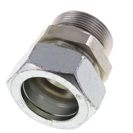 G 1 1/2'' Male x 42L Zinc plated Steel Straight Cutting Ring with FKM Seal 160 Bar DIN 2353