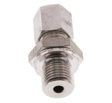 G 1/4'' Male x 6L Stainless steel Straight Cutting Ring 315 Bar DIN 2353