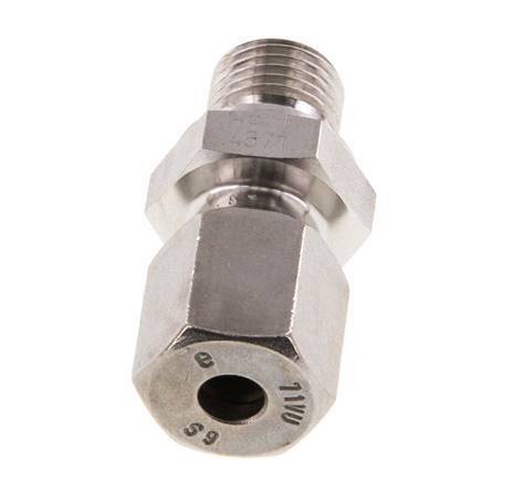 G 1/4'' Male x 6S Stainless steel Straight Cutting Ring 630 Bar DIN 2353