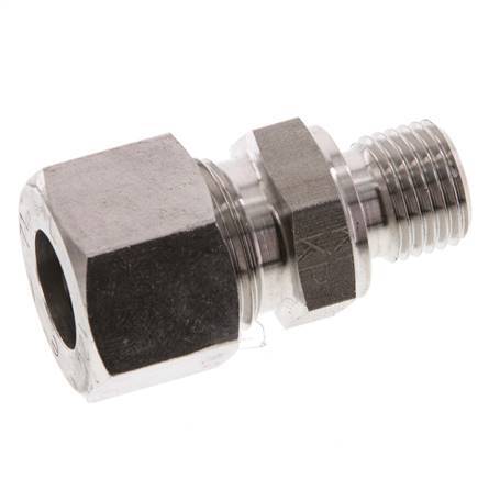 G 1/4'' Male x 12L Stainless steel Straight Cutting Ring 315 Bar DIN 2353