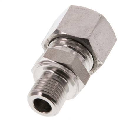 G 1/4'' Male x 12L Stainless steel Straight Cutting Ring 315 Bar DIN 2353