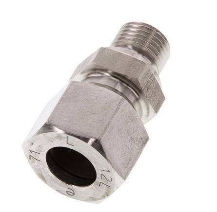 G 1/4'' Male x 12L Stainless steel Straight Cutting Ring 315 Bar DIN 2353