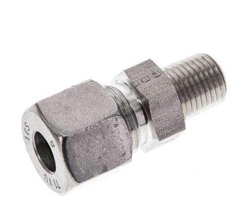 1/4'' NPT Male x 10S Stainless steel Straight Cutting Ring 630 Bar DIN 2353