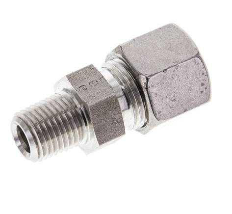 1/4'' NPT Male x 10S Stainless steel Straight Cutting Ring 630 Bar DIN 2353