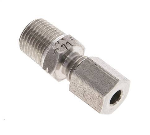 1/8'' NPT Male x 4LL Stainless steel Straight Cutting Ring 100 Bar DIN 2353