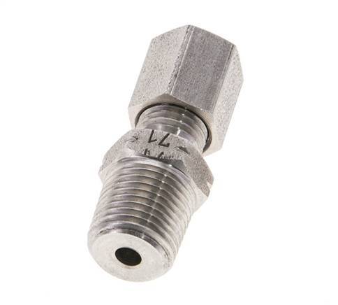 1/8'' NPT Male x 4LL Stainless steel Straight Cutting Ring 100 Bar DIN 2353