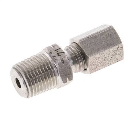 1/8'' NPT Male x 4LL Stainless steel Straight Cutting Ring 100 Bar DIN 2353