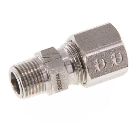 R 1/8'' Male x 8LL Stainless steel Straight Cutting Ring 100 Bar DIN 2353