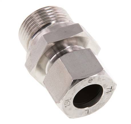 G 3/4'' Male x 15L Stainless steel Straight Cutting Ring 315 Bar DIN 2353