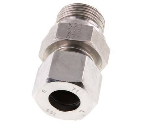 G 3/4'' Male x 16S Stainless steel Straight Cutting Ring 400 Bar DIN 2353