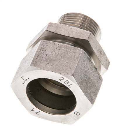 G 3/4'' Male x 28L Stainless steel Straight Cutting Ring 160 Bar DIN 2353