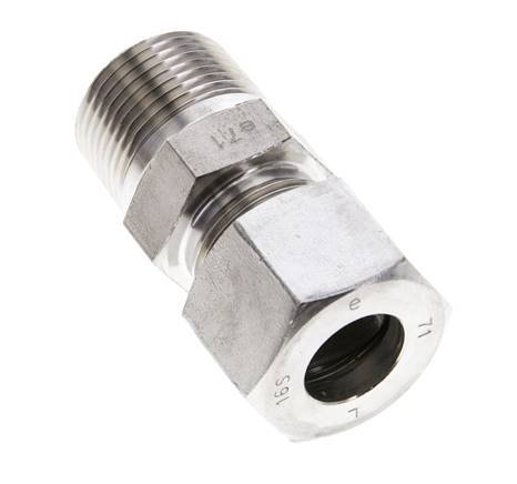 3/4'' NPT Male x 16S Stainless steel Straight Cutting Ring 400 Bar DIN 2353
