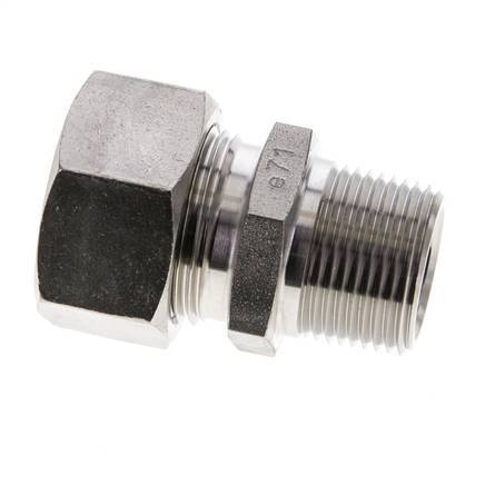 3/4'' NPT Male x 22L Stainless steel Straight Cutting Ring 160 Bar DIN 2353