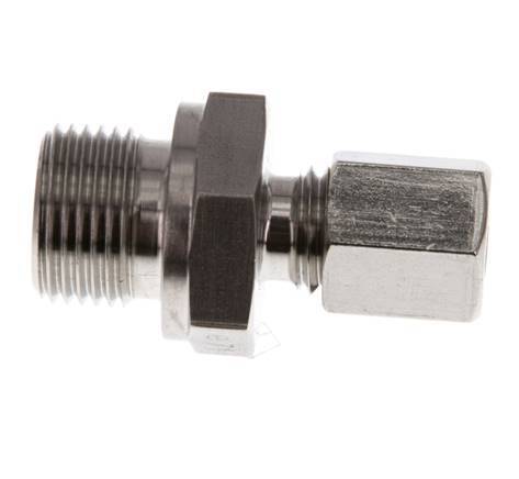 G 3/8'' Male x 6L Stainless steel Straight Cutting Ring 315 Bar DIN 2353