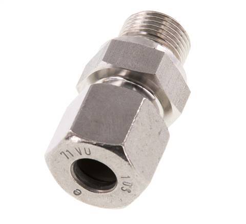 G 3/8'' Male x 10S Stainless steel Straight Cutting Ring 630 Bar DIN 2353