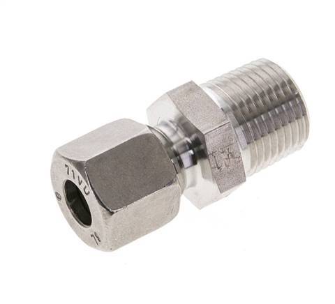 3/8'' NPT Male x 8L Stainless steel Straight Cutting Ring 315 Bar DIN 2353