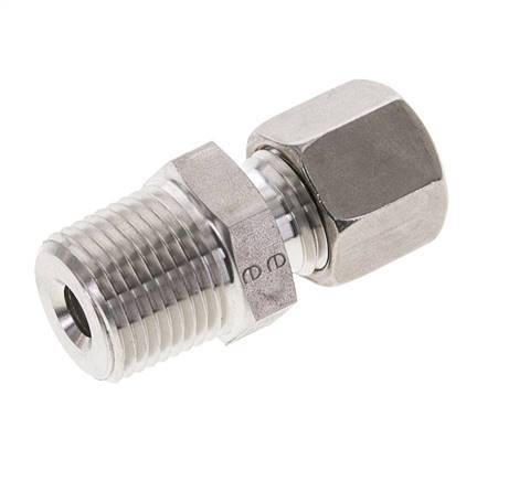 3/8'' NPT Male x 8L Stainless steel Straight Cutting Ring 315 Bar DIN 2353
