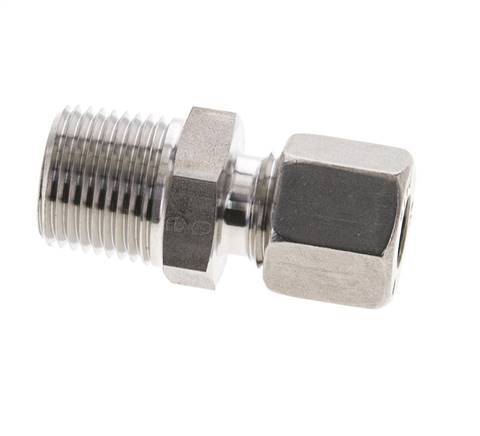 3/8'' NPT Male x 8L Stainless steel Straight Cutting Ring 315 Bar DIN 2353