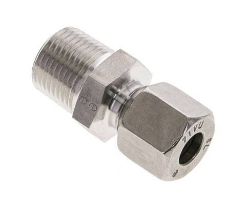 3/8'' NPT Male x 8L Stainless steel Straight Cutting Ring 315 Bar DIN 2353