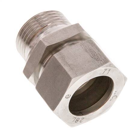 G 1'' Male x 28L Stainless steel Straight Cutting Ring 160 Bar DIN 2353