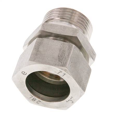G 1'' Male x 28L Stainless steel Straight Cutting Ring 160 Bar DIN 2353