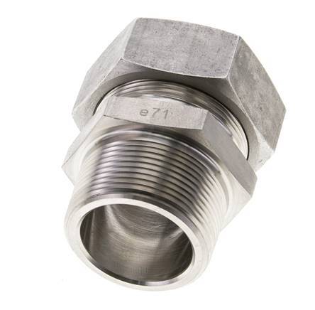 1 1/2'' NPT Male x 42L Stainless steel Straight Cutting Ring 160 Bar DIN 2353
