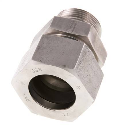 G 1 1/4'' Male x 38S Stainless steel Straight Cutting Ring 315 Bar DIN 2353