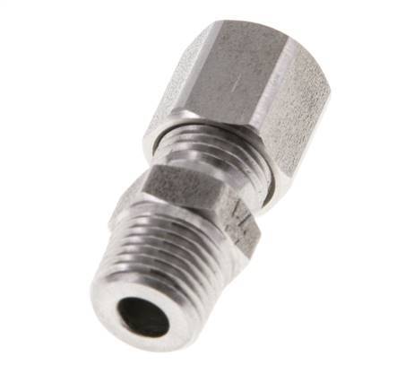 M10x1 Male x 6LL Stainless steel Straight Cutting Ring 100 Bar DIN 2353