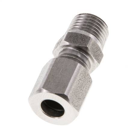 M10x1 Male x 6LL Stainless steel Straight Cutting Ring 100 Bar DIN 2353