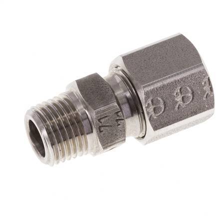 M10x1 Male x 8LL Stainless steel Straight Cutting Ring 100 Bar DIN 2353