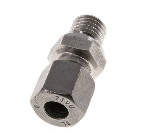 M12x1.5 Male x 8L Stainless steel Straight Cutting Ring 315 Bar DIN 2353