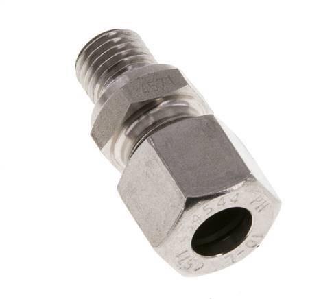 M12x1.5 Male x 10L Stainless steel Straight Cutting Ring 315 Bar DIN 2353