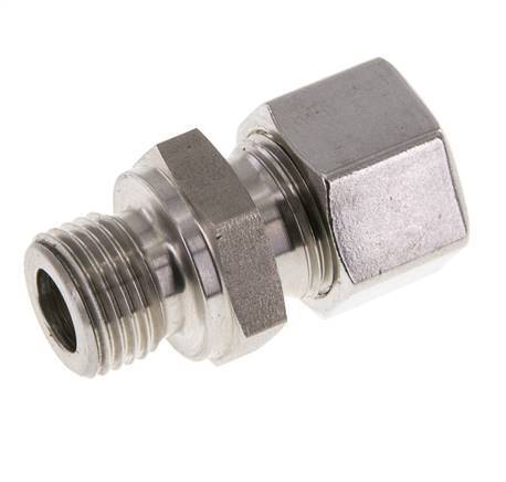 M16x1.5 Male x 12L Stainless steel Straight Cutting Ring 315 Bar DIN 2353