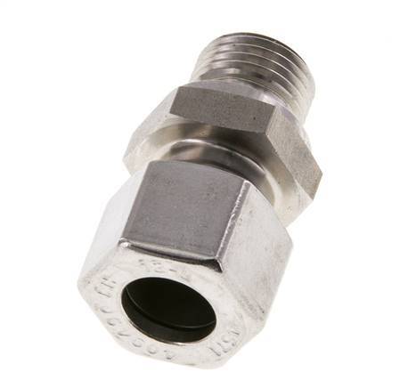 M16x1.5 Male x 12L Stainless steel Straight Cutting Ring 315 Bar DIN 2353