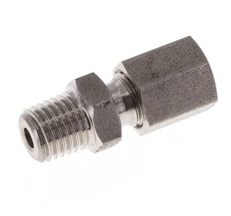 M8x1 Male x 4LL Stainless steel Straight Cutting Ring 100 Bar DIN 2353
