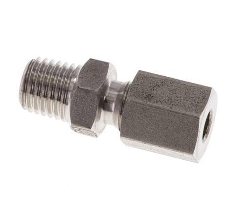 M8x1 Male x 4LL Stainless steel Straight Cutting Ring 100 Bar DIN 2353