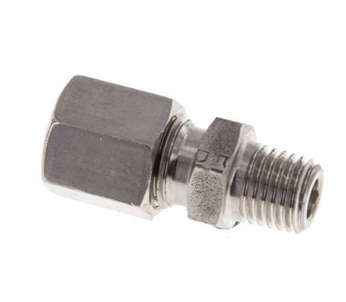 M8x1 Male x 6LL Stainless steel Straight Cutting Ring 100 Bar DIN 2353