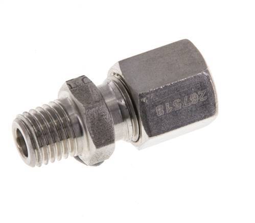 M8x1 Male x 6LL Stainless steel Straight Cutting Ring 100 Bar DIN 2353