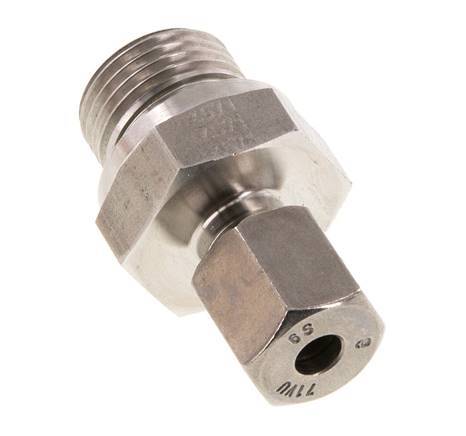 G 1/2'' Male x 6S Stainless steel Straight Cutting Ring with FKM Seal 630 Bar DIN 2353