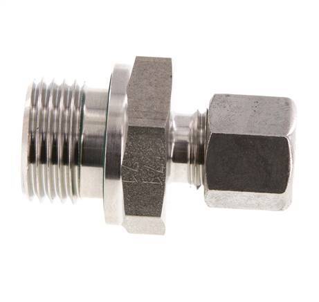 G 1/2'' Male x 8L Stainless steel Straight Cutting Ring with FKM Seal 315 Bar DIN 2353
