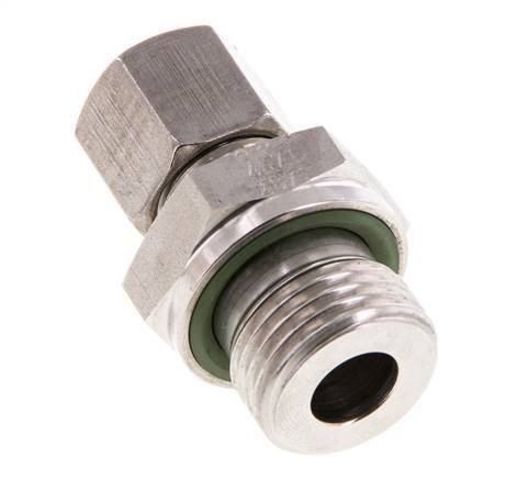 G 1/2'' Male x 8S Stainless steel Straight Cutting Ring with FKM Seal 630 Bar DIN 2353