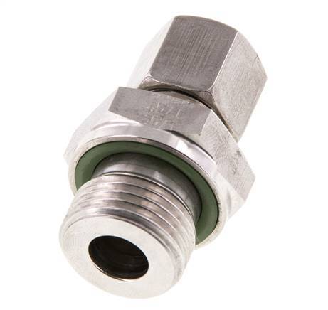 G 1/2'' Male x 8S Stainless steel Straight Cutting Ring with FKM Seal 630 Bar DIN 2353